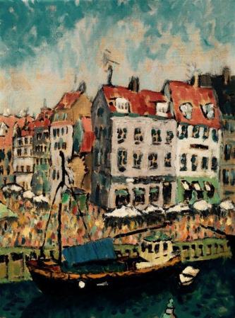 Nyhavn Copenhaagen. Oil on Linen. 12in x 16in. Available
