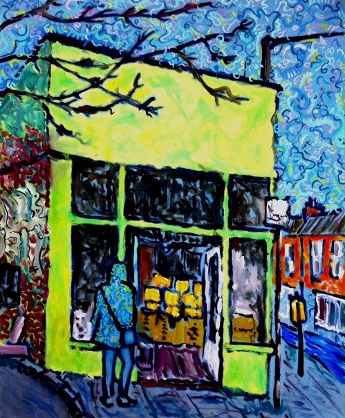 Stokes Croft Bakery, Bristol, Oil on canvas, 20in x 24in. Unavailable